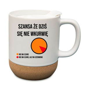 Kubek na prezent korkowy - szansa że dziś się nie wkvrwię