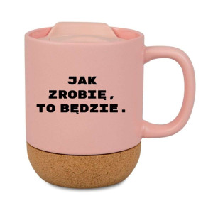 Kubek korkowy na prezent różowy - jak zrobię to będzie