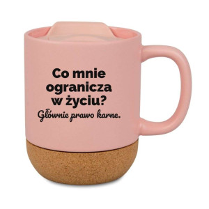 Kubek korkowy na prezent różowy - co mnie ogranicza