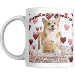 Śmieszny kubek urodzinowy - psie wszystkiego najlepszego