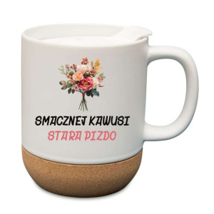Kubek na prezent korkowy - smacznej kawusi