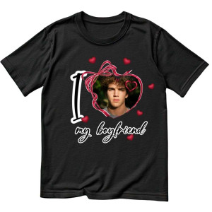 Tshirt z Twoim zdjęciem na prezent - I Love my Boyfriend #5 S Czarny