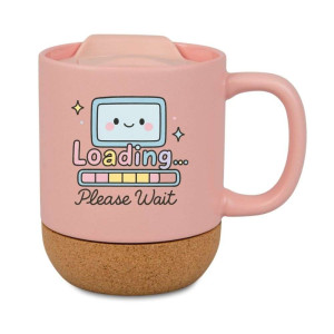 Kubek korkowy na prezent różowy - loading