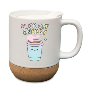 Kubek na prezent korkowy - fck off energy