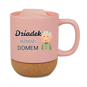 Kubek prezentowy korkowy dla dziadka - dziadek rządzi domem