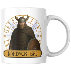 Śmieszny bekowy Kubek - Nordycki Gej