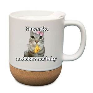 Śmieszny kubek korkowy na prezent - nedobre novinky
