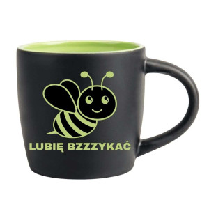 Śmieszny kubek grawerowany latte - lubię bzykać Zielony
