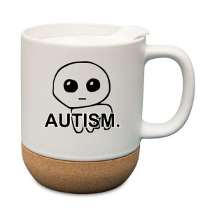Śmieszny kubek korkowy na prezent - autism