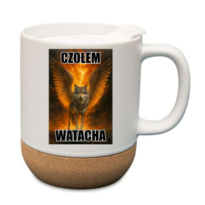 Śmieszny kubek korkowy na prezent - czołem watacha