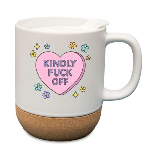 Kubek na prezent korkowy - kindly fck off