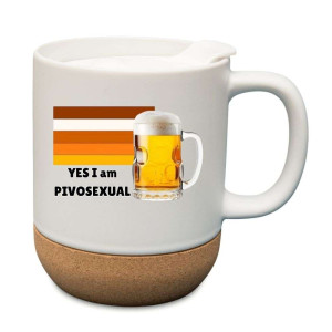 Śmieszny kubek korkowy na prezent - piwosexual