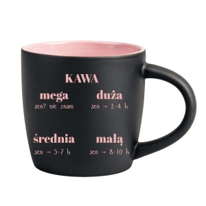 Śmieszny kubek grawerowany latte - kawa Różowy