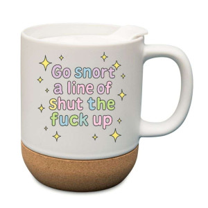 Kubek na prezent korkowy - go snort a line of