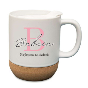 Kubek prezentowy korkowy dla babci - najlepsza na świecie