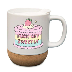 Kubek na prezent korkowy - fck off sweetly