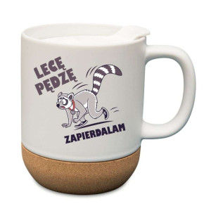 Kubek na prezent korkowy - lecę pędzę