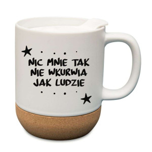 Kubek na prezent korkowy - nic mnie tak nie wkvrwia