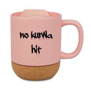 Kubek korkowy na prezent różowy - no kvrwa hit