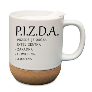 Kubek na prezent korkowy - P I Z D A