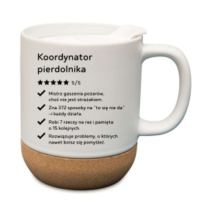 Kubek korkowy na prezent - koordynator pierolnika