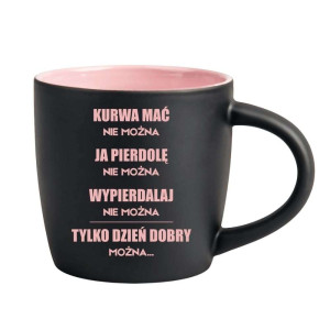 Śmieszny kubek grawerowany latte - nie można Różowy