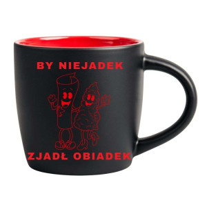Śmieszny kubek grawerowany latte - by niejadek Czerwony
