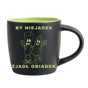 Śmieszny kubek grawerowany latte - by niejadek Zielony