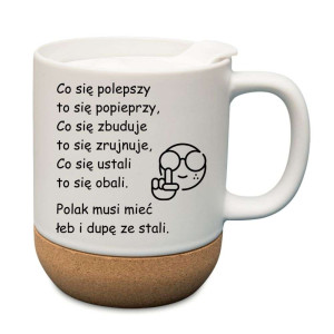 Kubek korkowy na prezent - co się polepszy to się popieprzy