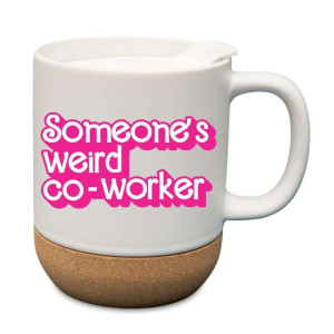 Kubek na prezent korkowy - someone's weird co-worker