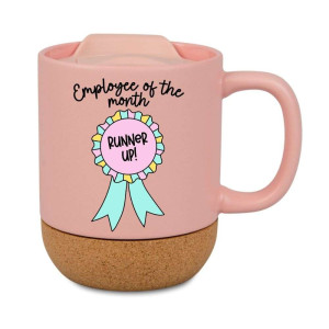 Kubek korkowy na prezent różowy - employee of the month