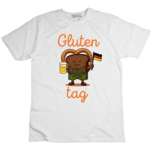 Koszulka bekowa memy niemcy - Gluten tag XXL Biały