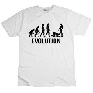 Koszulka bekowa simp Evolution - Kobiety dominacja XXL Biały