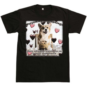 Tshirt prezent urodzinowy - psie najlepszego XXL Biały