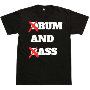 Koszulka śmieszna muzyczna drum and bass L Czarny