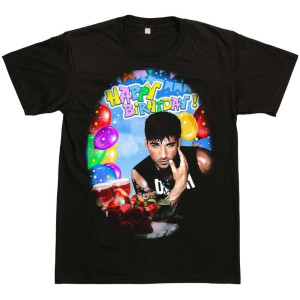 Tshirt prezent urodzinowy - happy birthday balony XXL Biały