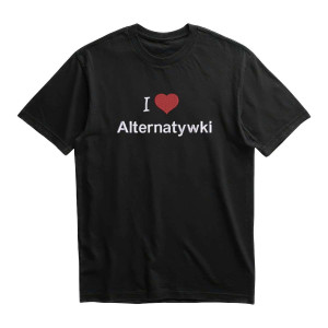 Koszulka Alternatywki haftowana - I Love Alternatywki altki XXL Czarny