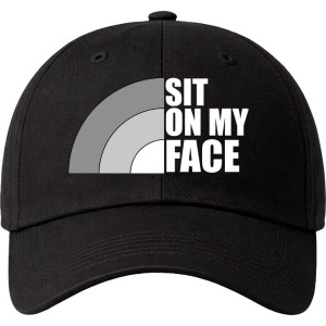 Bekowa czapka śmieszna na prezent - sit on my face Czarny