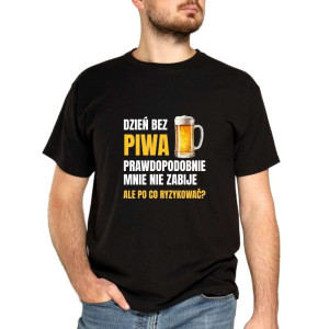 Bekowa koszulka cringe - dzień bez piwa XXL Czarny