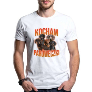 Bekowa koszulka cringe - kocham paróweczki XXL Biały