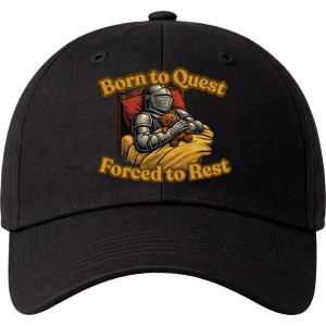 Czapka z daszkiem bekowa - born to quest Czarny
