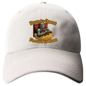 Czapka z daszkiem bekowa - born to quest Biały
