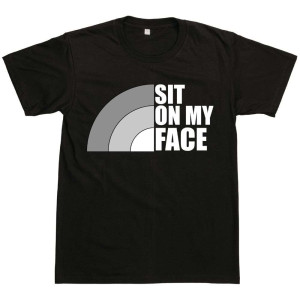Śmieszna koszulka na prezent - sit on my face XXL Czarny