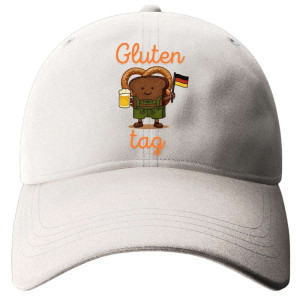 Czapka z daszkiem bekowa - gluten tag Biały