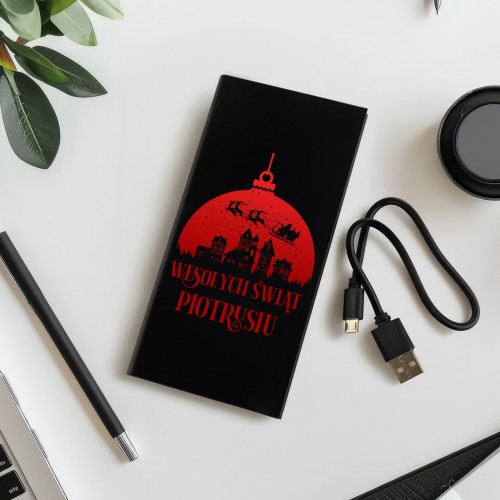 Powerbank 20000mah z nadrukiem dla niego - Świąteczna energia