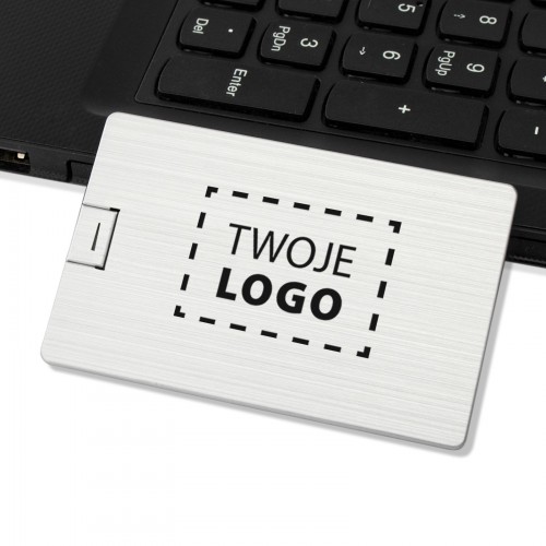Pendrive 32 GB karta kredytowa z nadrukiem logo - Ważne pliki