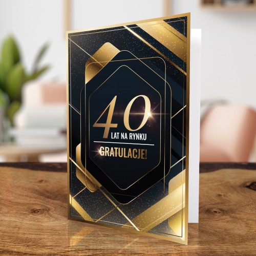 Kartka z gratulacjami na 40-lecie firmy - W drodze po sukces