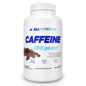 ALLNUTRITION Koffein 200 Mg Vannfri – 100 Kapsler