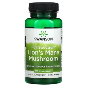 SWANSON Lion'S Mane Full Spectrum 500 Mg – 60 Vegkapsler