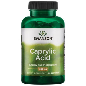 SWANSON Kaprylsyre 600 Mg C8 (Mct) – 60 Softgels